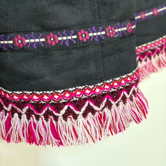 NWOT Free People Anna Sui Suede Cape Size Medium - Picture 13 of 14